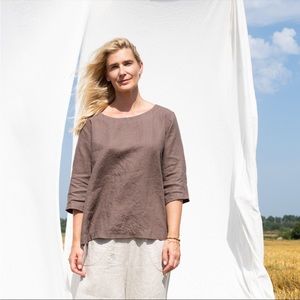 notPERFECTLINEN January top (custom v-neck)